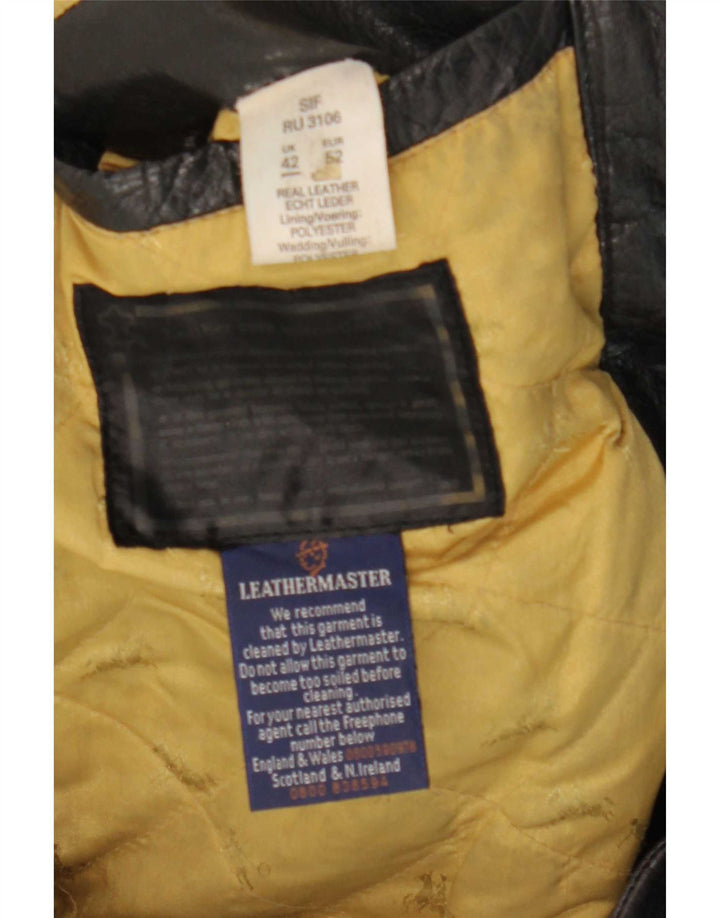 CLASSIC Herren Leder Bikerjacke UK 42 XL Schwarz