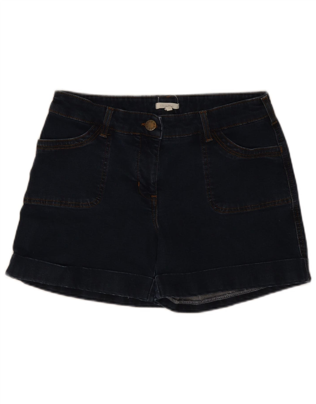 White Stuff Damen Jeansshorts UK 12 Medium W30 Marineblaue Baumwolle