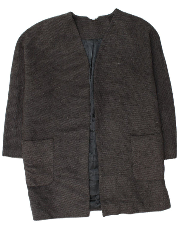 Marks & Spencer Damen Offener Mantel UK 18 XL Grau Polyester