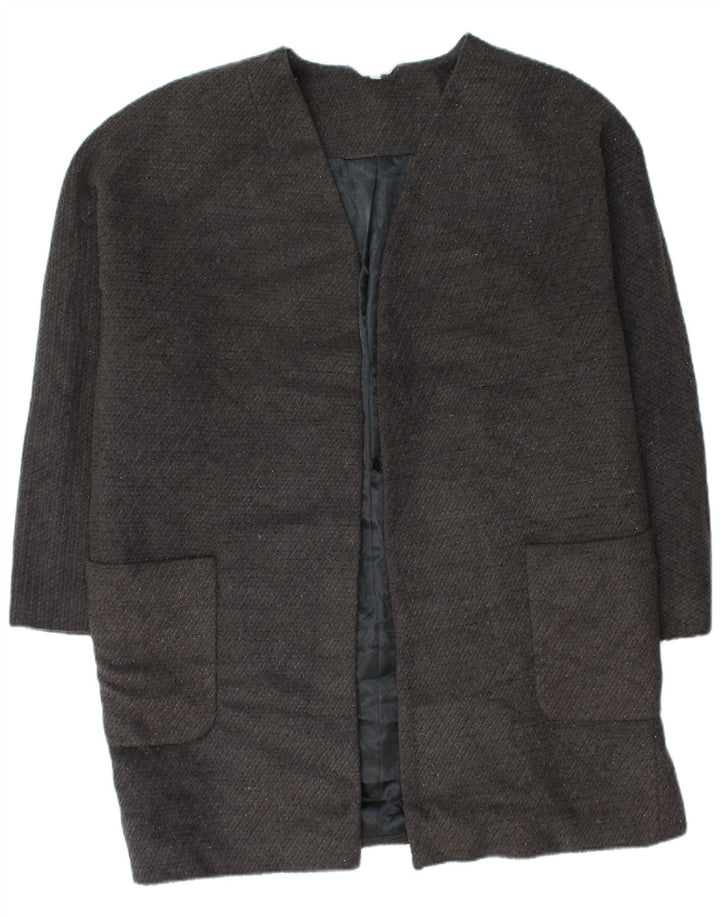 Marks & Spencer Damen Offener Mantel UK 18 XL Grau Polyester