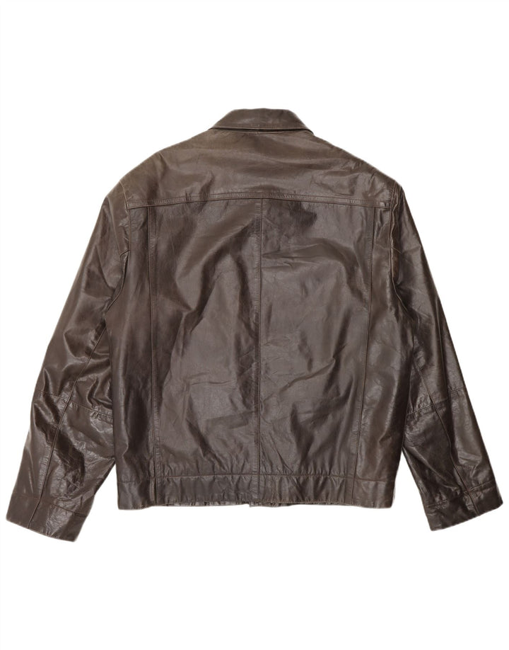 Conbipel Herren Lederjacke IT 50 großes braunes Leder