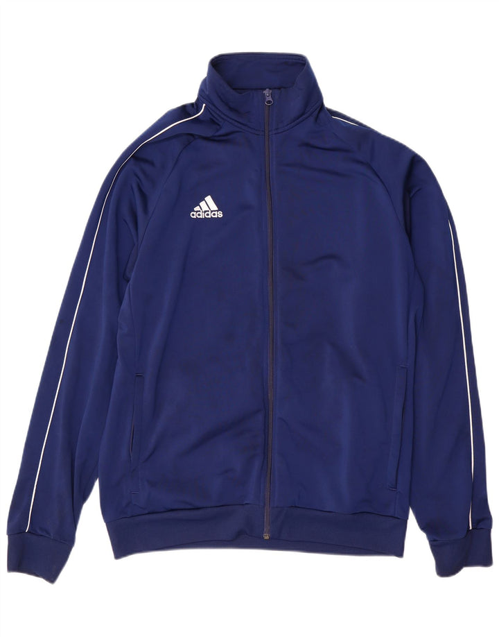 ADIDAS Herren-Trainingsanzug-Oberteil, große Jacke aus marineblauem Polyester