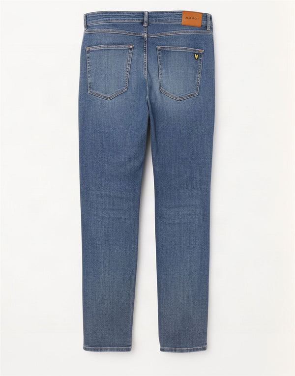 Lyle & Scott Herren Straight Jeans W38 L32 Blaue Baumwolle