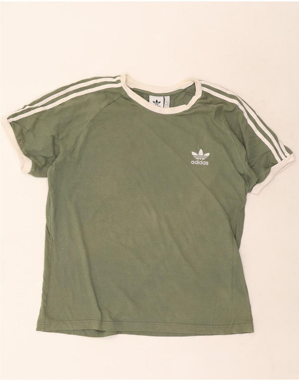 Adidas Herren T-Shirt Top XL Grün Baumwolle