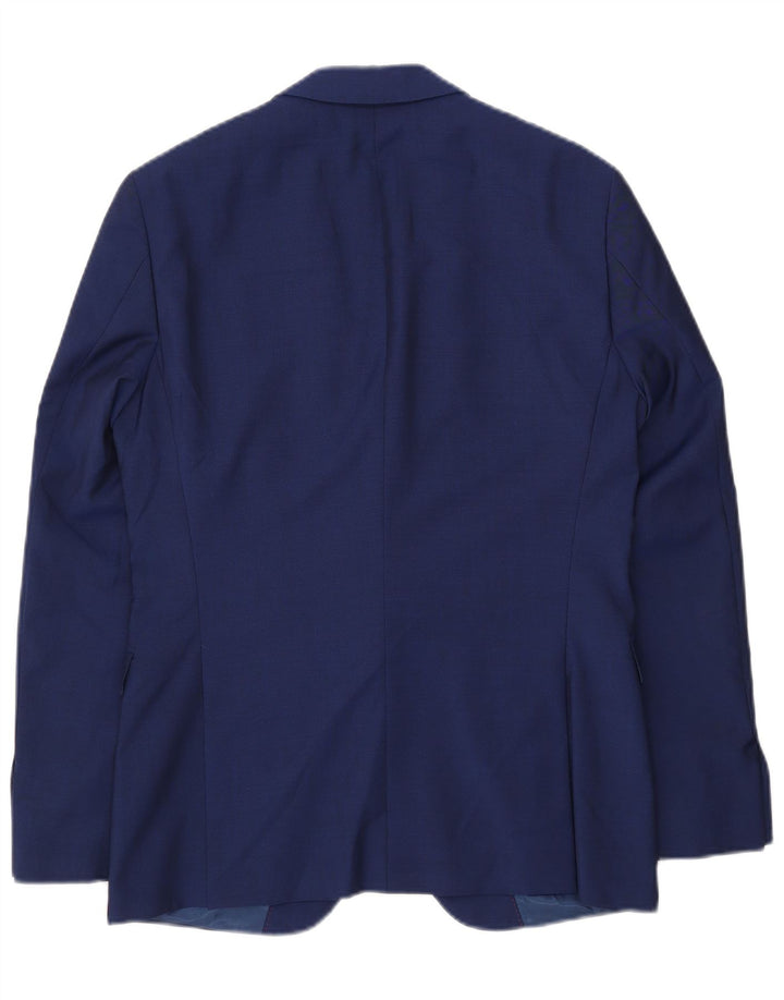 Tommy Hilfiger Herren-Blazer mit 2 Knöpfen, IT 46, kleine blaue Schurwolle