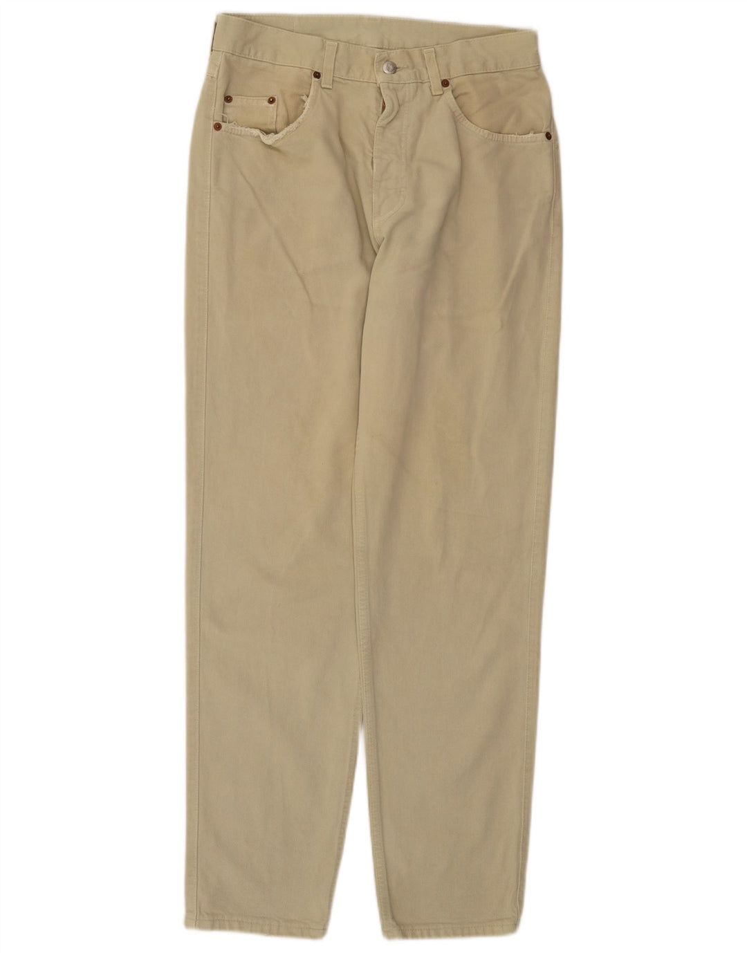 MUSTANG Herren Tapered Jeans W32 L32 Beige Baumwolle