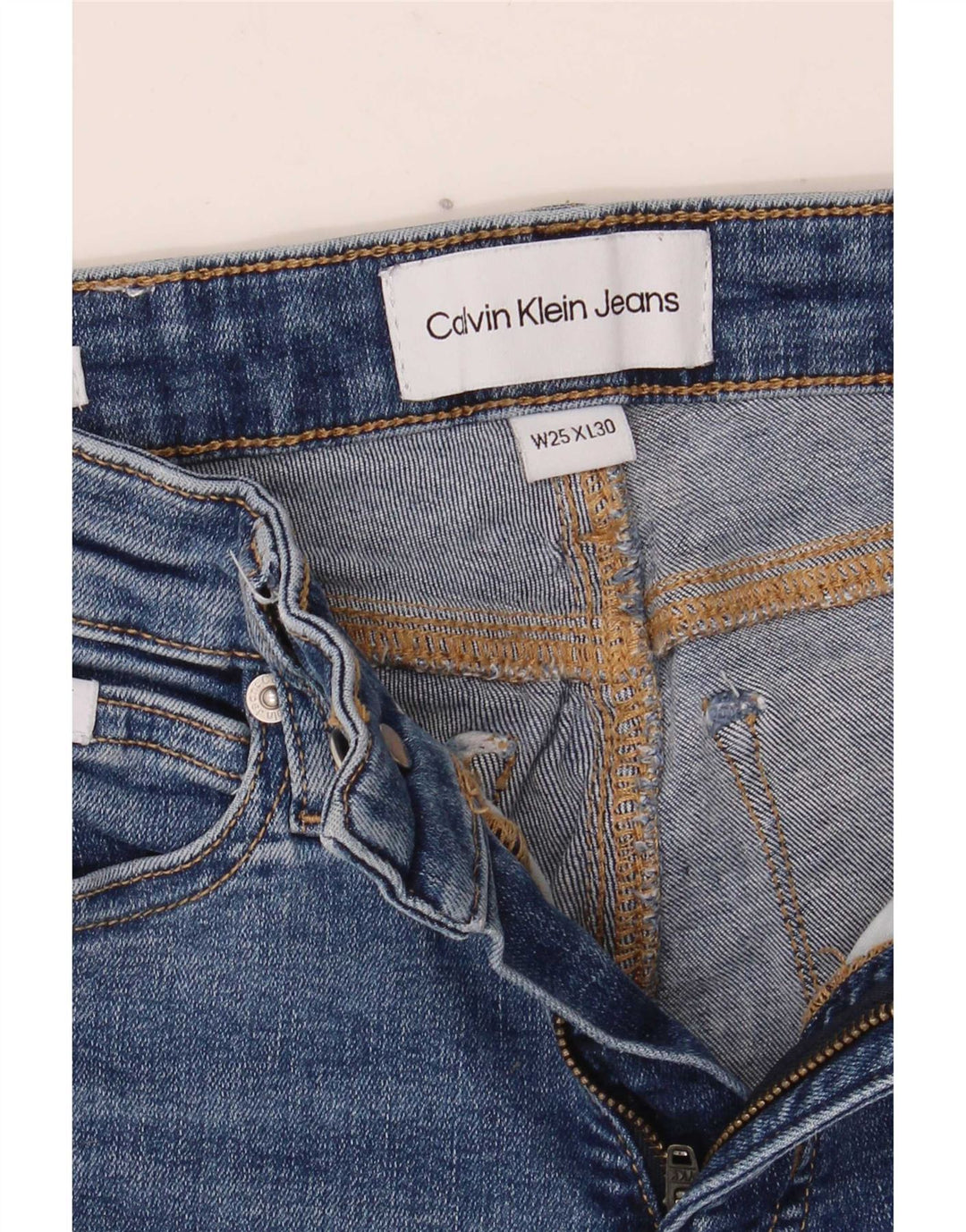 Calvin Klein Damen Skinny Jeans W25 L30 Blau