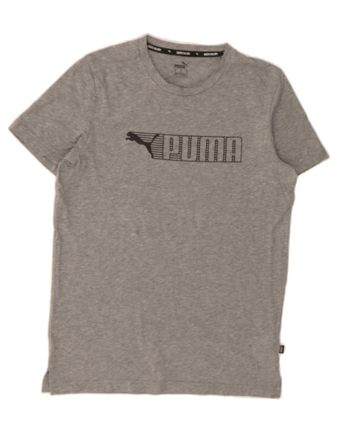 PUMA Mens Graphic T-Shirt Top Medium Grey Cotton Vintage Puma and Second-Hand Puma from Messina Hembry 