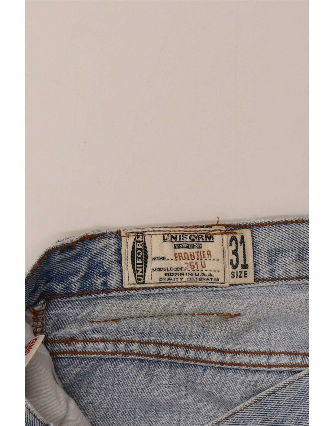 Uniform Herren Straight Jeans W31 L30 Blaue Baumwolle