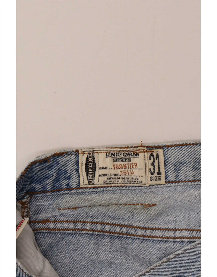 Uniform Herren Straight Jeans W31 L30 Blaue Baumwolle