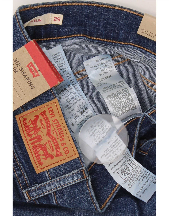 Levi's Damen 312 Shaping Slim Jeans W29 L32 Blaue Baumwolle