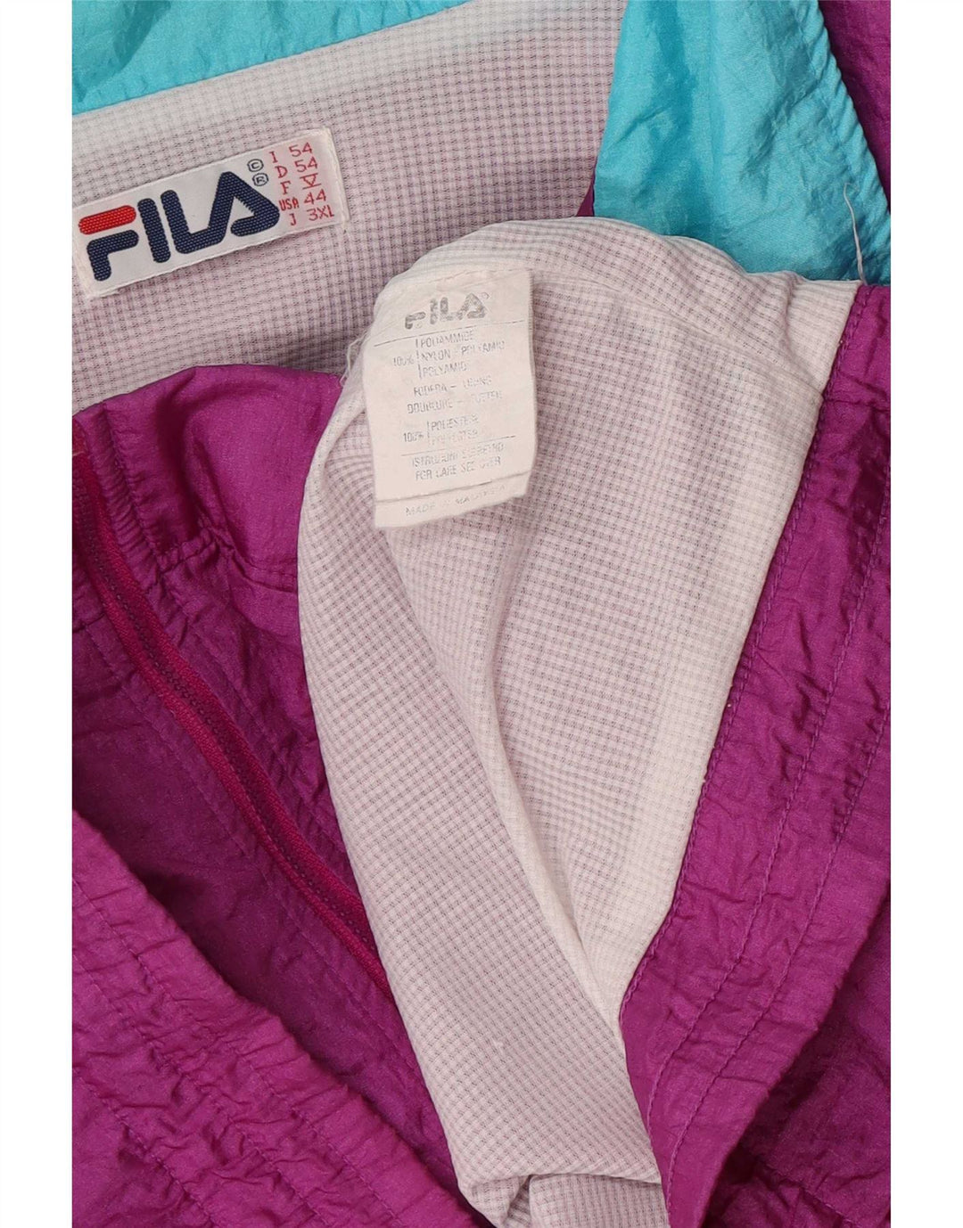 Fila Herren-Trainingsanzug IT 54 XL Lila Colourblock Polyamid