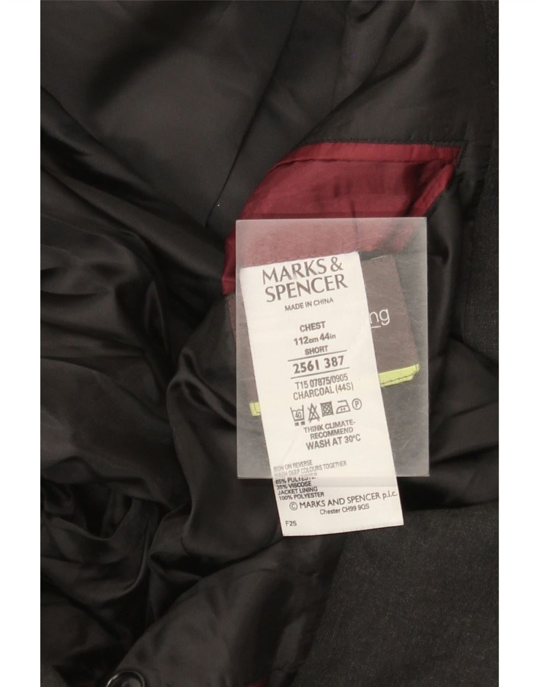 Marks & Spencer Herren-Blazer mit 2 Knöpfen, UK 44, XL, grau, Polyester