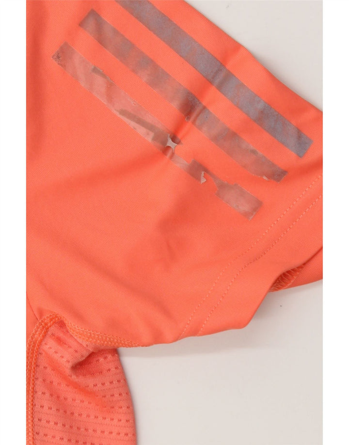 Adidas Herren Lauf-T-Shirt Top Small Orange Polyester