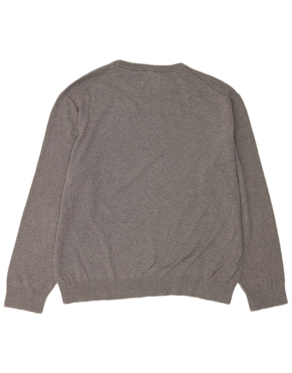 Gant Herren-Pullover mit Rundhalsausschnitt, XL, Grau