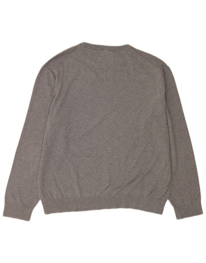 Gant Herren-Pullover mit Rundhalsausschnitt, XL, Grau