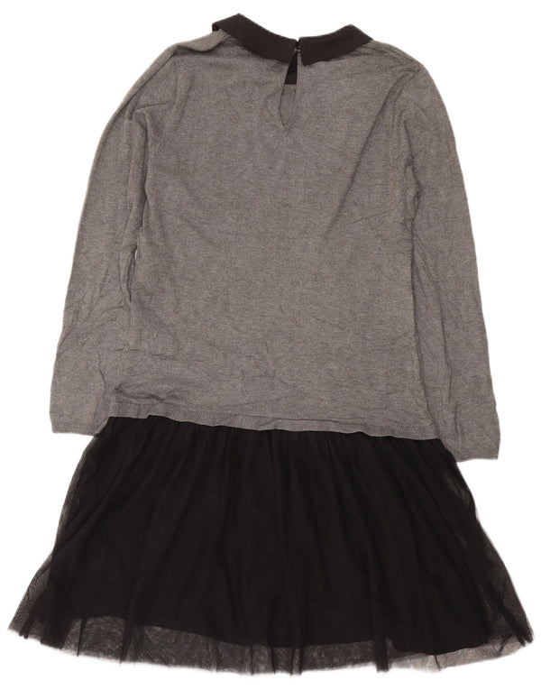 Naf Naf Damen Pulloverkleid UK 18 XL Graue Viskose
