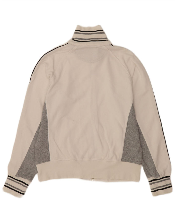 Champion Damen-Trainingsanzugoberteil, UK-Größe 46, Größe L, Weiß, Colourblock-Baumwolle