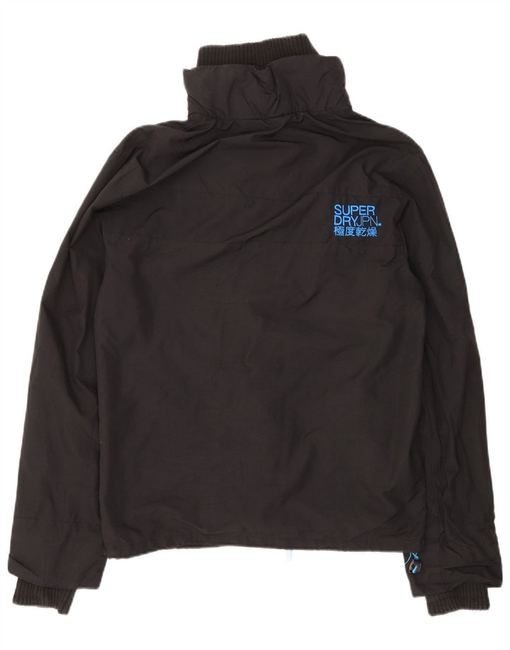 SUPERDRY Herren The Windcheater Regenjacke UK 40 Large Schwarz Nylon