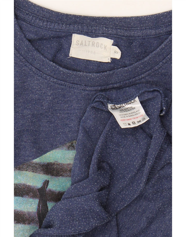 SALTROCK Herren-T-Shirt mit Grafik, Größe S, marineblau, Baumwolle