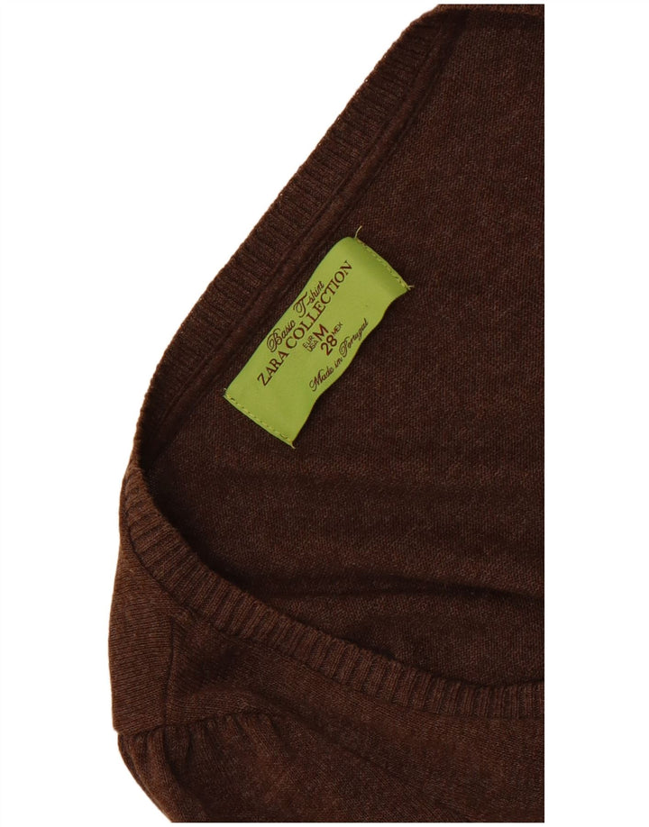 Zara Damen-Cardigan mit 3/4-Ärmeln, UK-Gr. 12, Mittelbraun