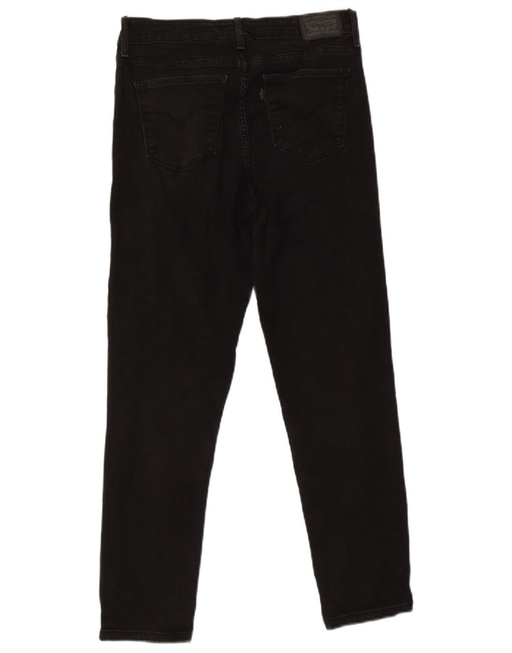 Levi's Damen 712 Slim Jeans W30 L27 Schwarze Baumwolle