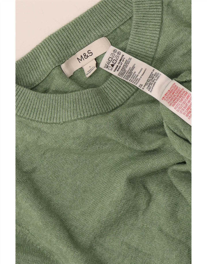 Marks & Spencer Damen-Pullover, übergroß, Rundhalsausschnitt, Gr. 40, Gr. Grün