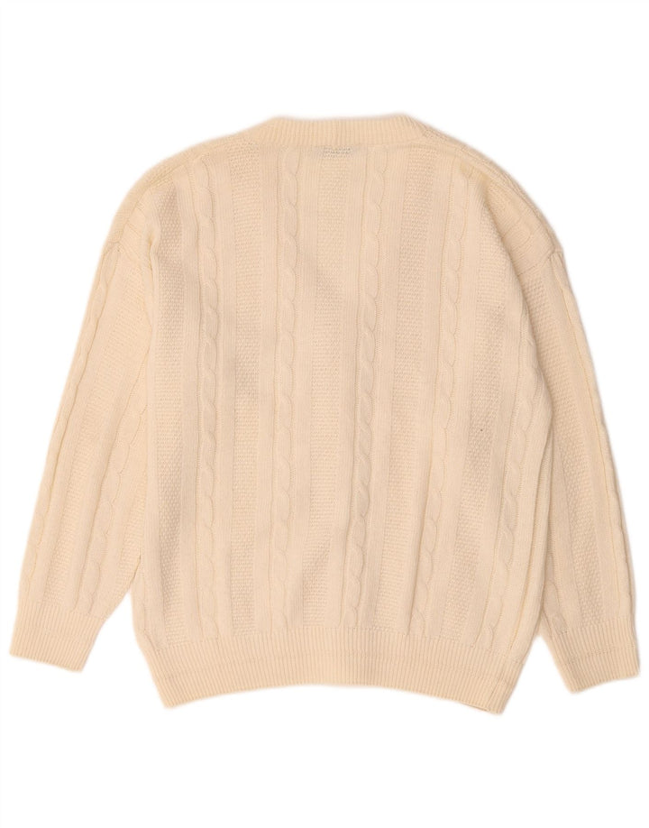 Blue Eyes Herren-Cardigan aus mittelweißer Baumwolle