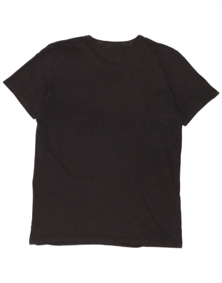 ZARA Herren T-Shirt Top Large Schwarz