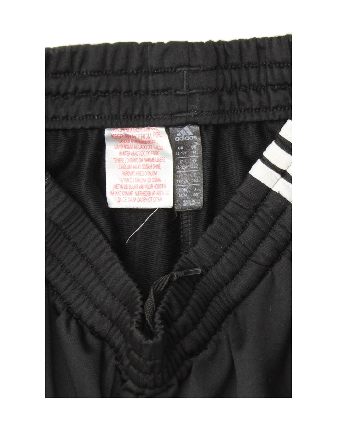 ADIDAS Boys Tracksuit Trousers Joggers 11-12 Years  Black Polyester Vintage Adidas and Second-Hand Adidas from Messina Hembry 