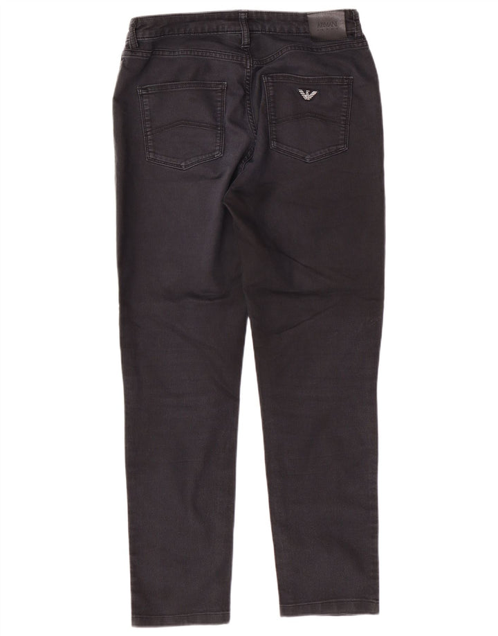 ARMANI Damen Tapered Jeans W29 L27 Schwarze Baumwolle