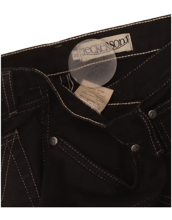 Jeckerson Damen Straight Jeans W29 L30 Schwarze Baumwolle
