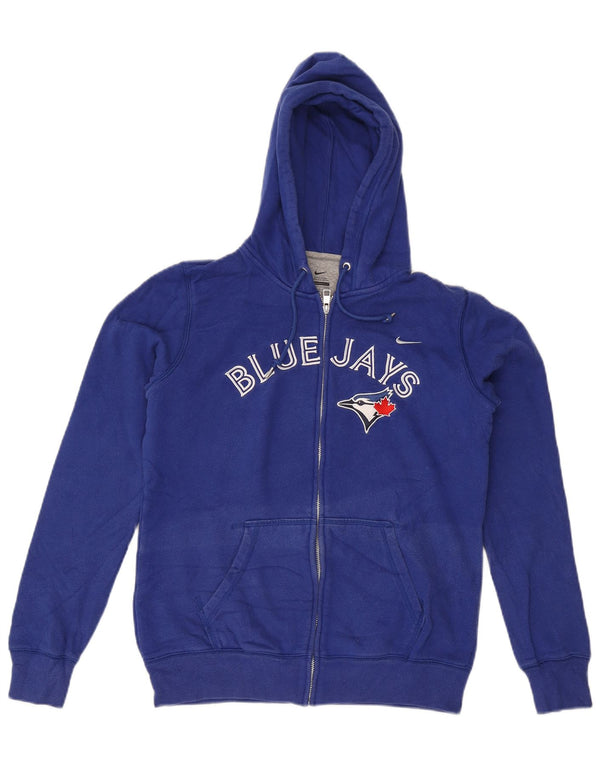 Nike Damen Toronto Blue Jays Graphic Zip Hoodie Pullover UK 16 Large Blau