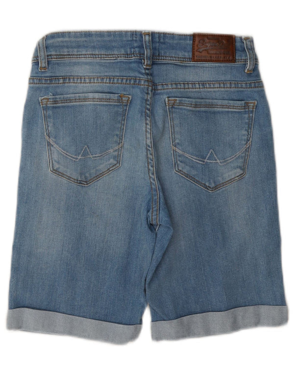 Superdry Distressed Denim Shorts W28 Mittelblau für Damen