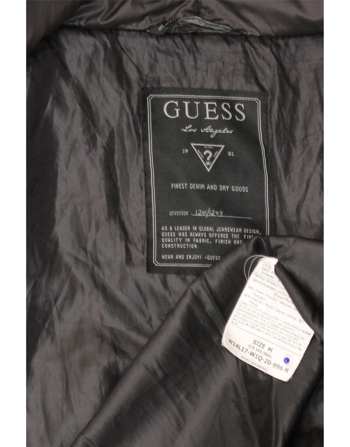 Guess Damen Wattierte Jacke UK 14 Medium Schwarz Polyamid