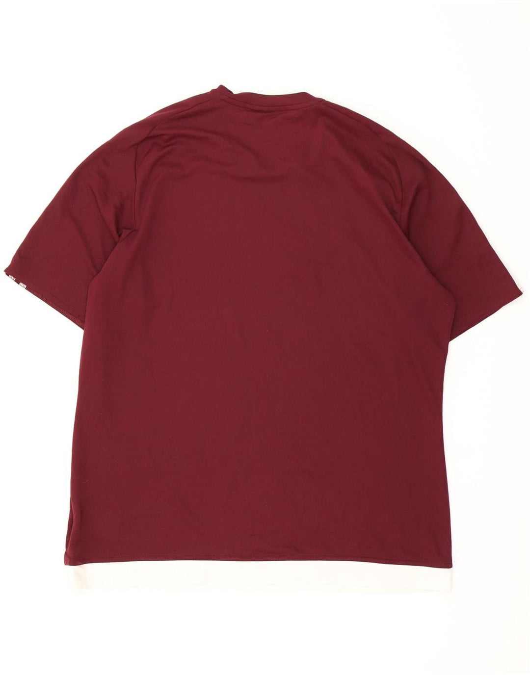 Adidas Herren Climalite T-Shirt Top Large Maroon Polyester