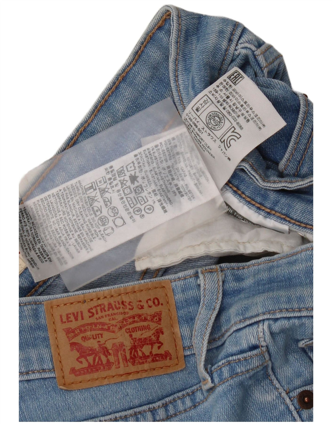 Levi's Damen 711 Skinny Jeans W27 L30 Blaue Baumwolle