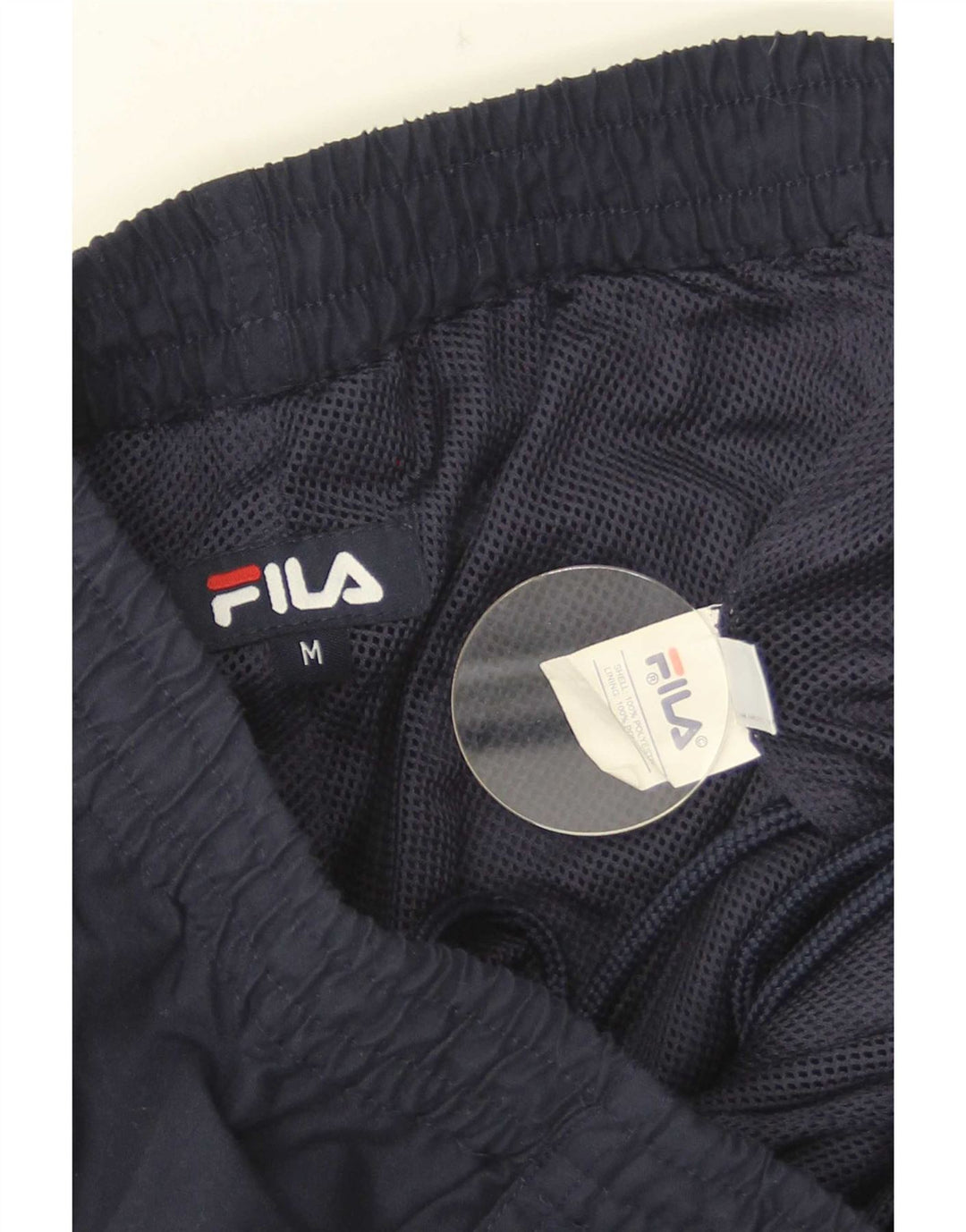 Fila Herren-Bermuda-Sportshorts mit Grafik, mittelgroß, Marineblau, Farbblock