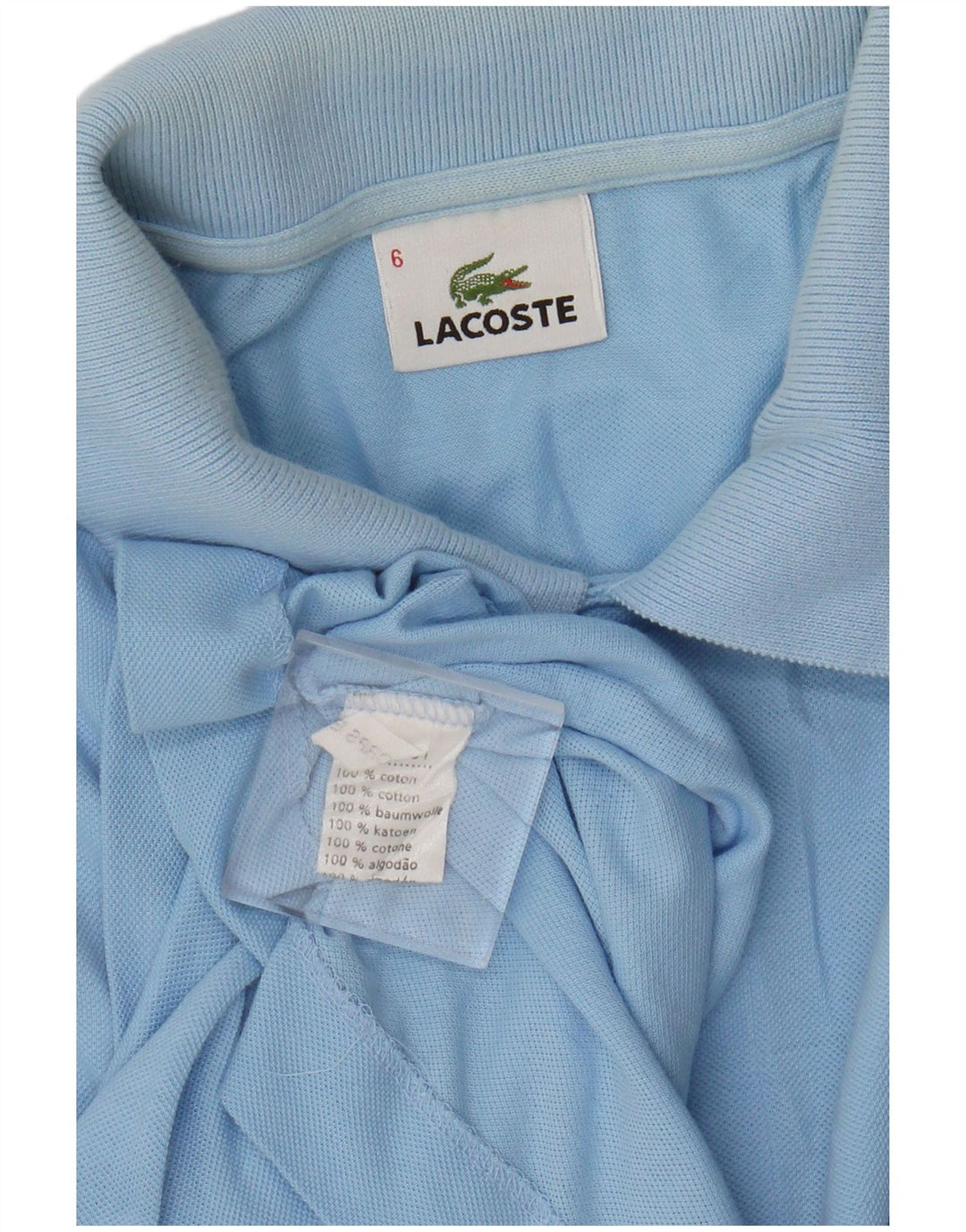 Lacoste Herren-Poloshirt, Größe 6 XL, blaue Baumwolle