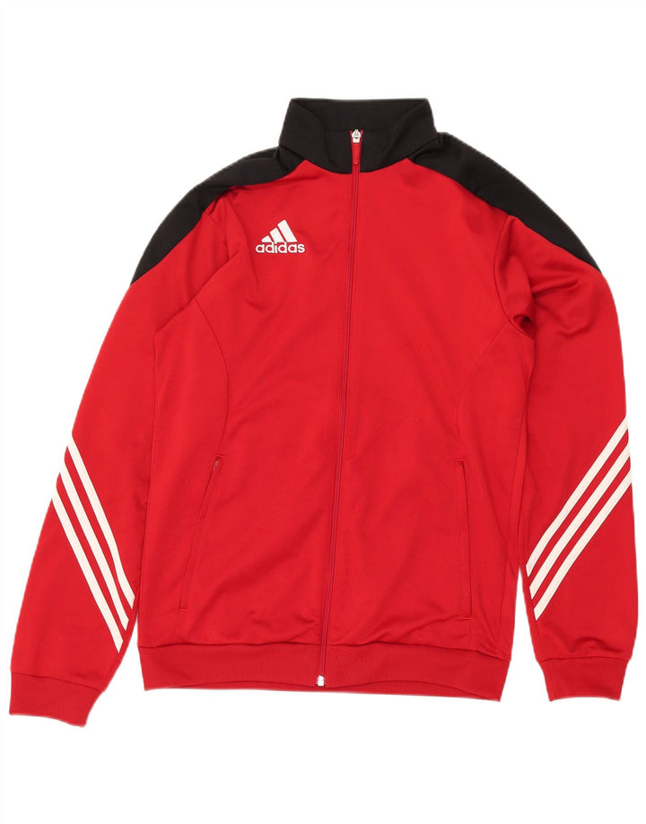 Adidas Herren-Trainingsanzug-Top-Jacke, klein, rotes Farbblock-Polyester