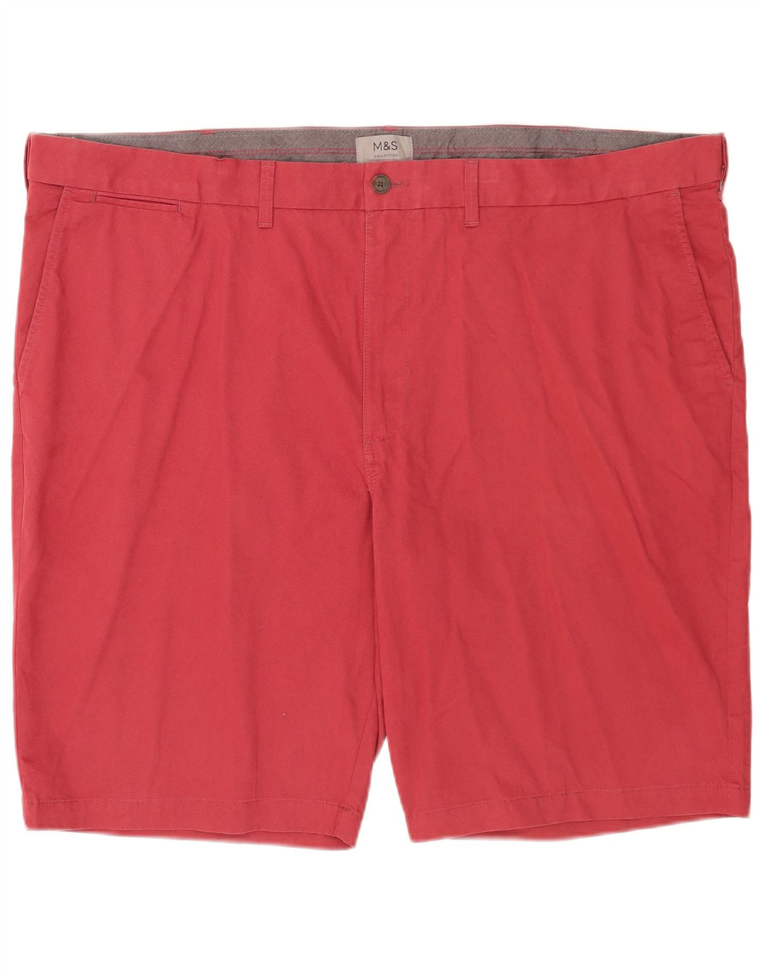 Marks & Spencer Herren Chinoshorts W48 4XL Rote Baumwolle