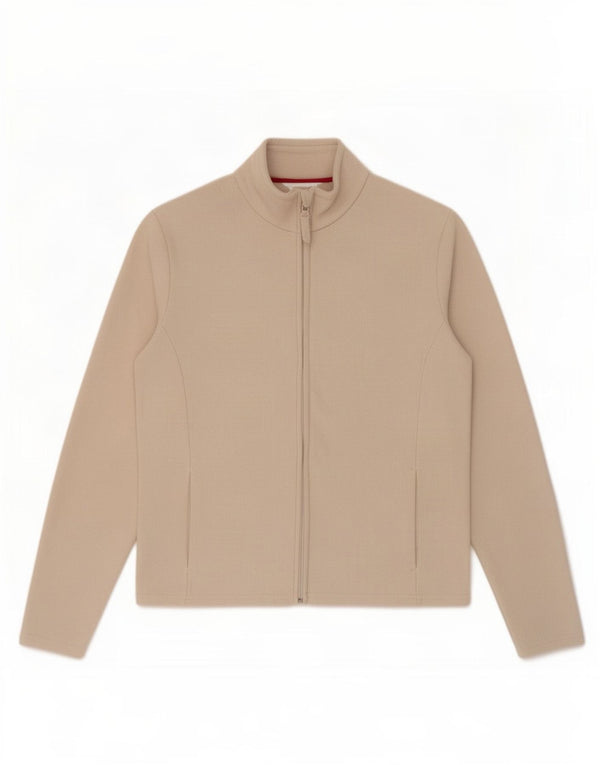 Marks & Spencer Damen Fleecejacke UK 12 Medium Beige Polyester