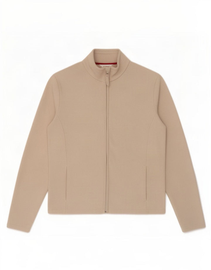 Marks & Spencer Damen Fleecejacke UK 12 Medium Beige Polyester