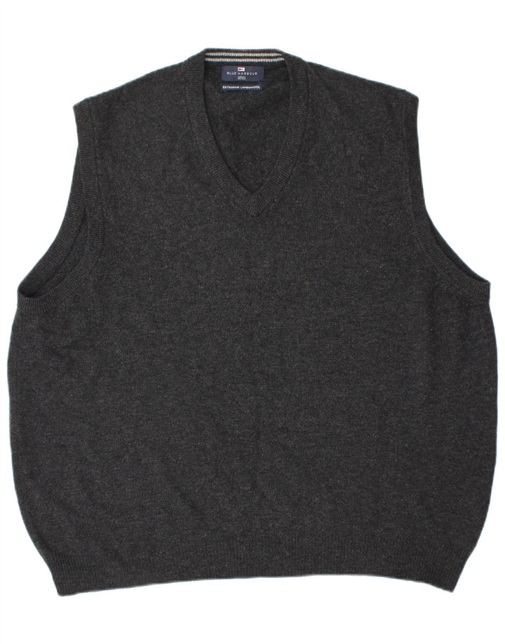 MARKS & SPENCER Herren-Tanktop „Harbor“ in Blau, Größe L, schwarze Lammwolle
