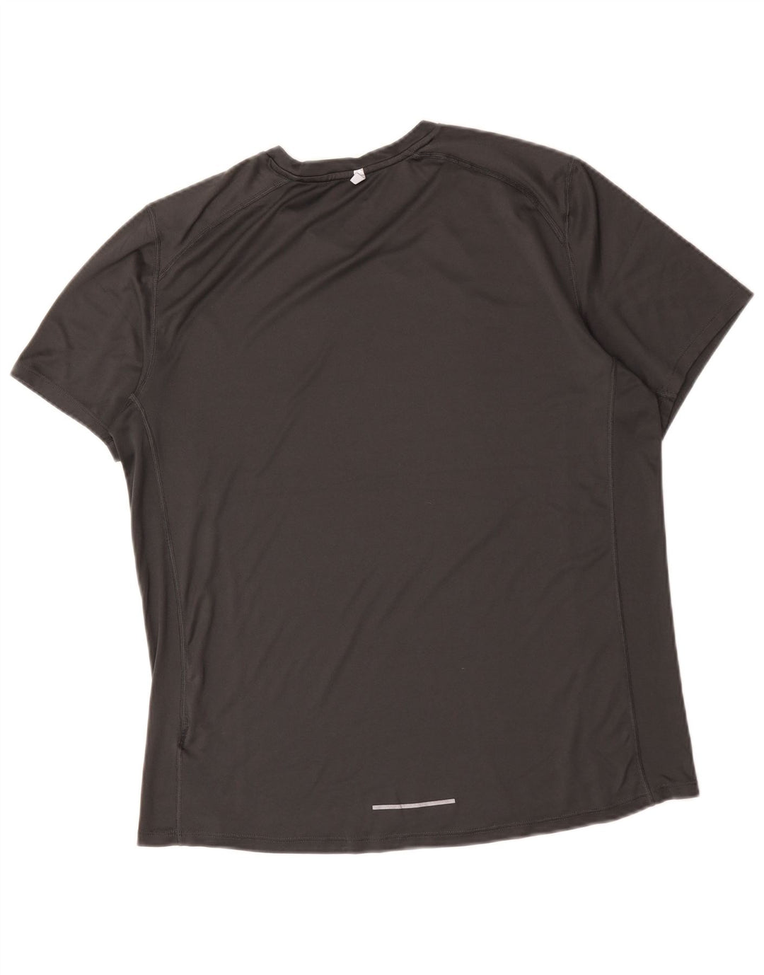 Nike Herren Dri Fit T-Shirt-Oberteil aus mittelgrauem Polyester