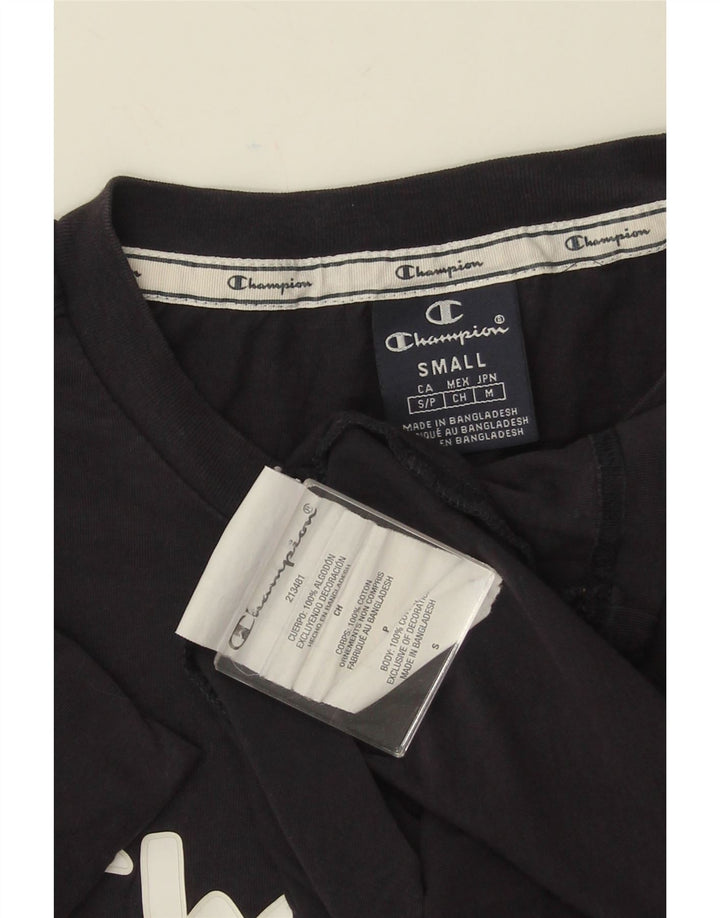 CHAMPION Herren-T-Shirt mit Grafik, Größe S, marineblau, Baumwolle