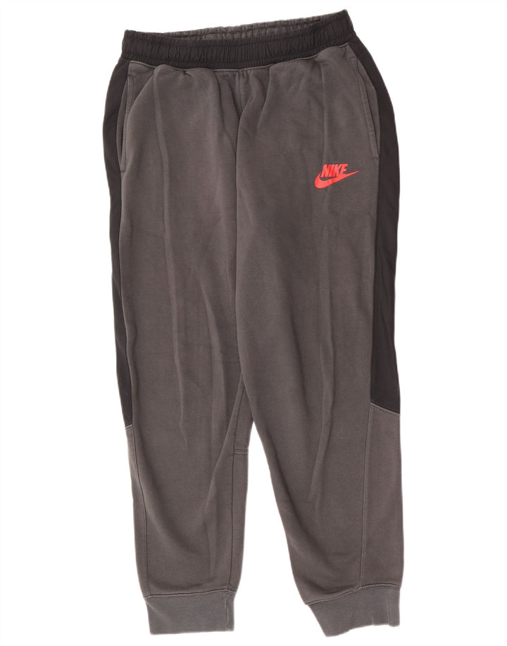 Nike Herren-Trainingshose und Jogger, mittelgraue Colourblock-Baumwolle