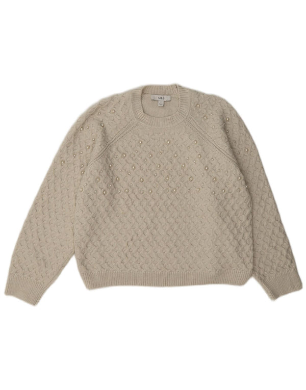 Marks & Spencer Damen-Pullover, bauchfrei, Rundhalsausschnitt, Gr