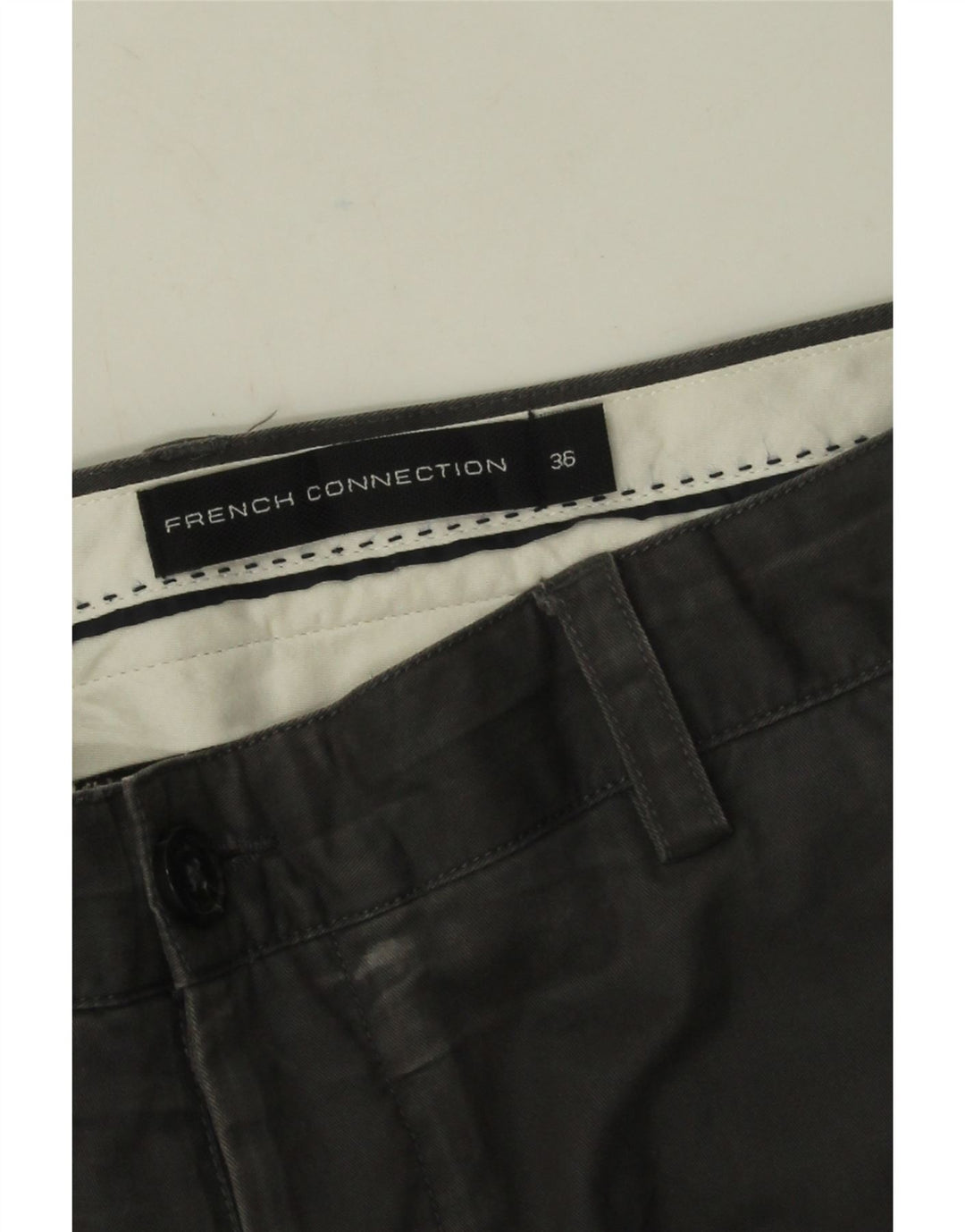 French Connection Slim Chino-Hose für Herren, W36, L32, graue Baumwolle
