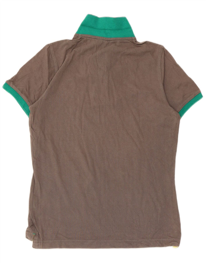 BENETTON Herren-Poloshirt aus mittelgrauer Baumwolle